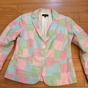 Talbots Multicolor Patchwork Blazer